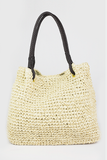 Twisted Handle Straw Bag in Natural