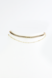 Snake Rope Double Choker in Gold